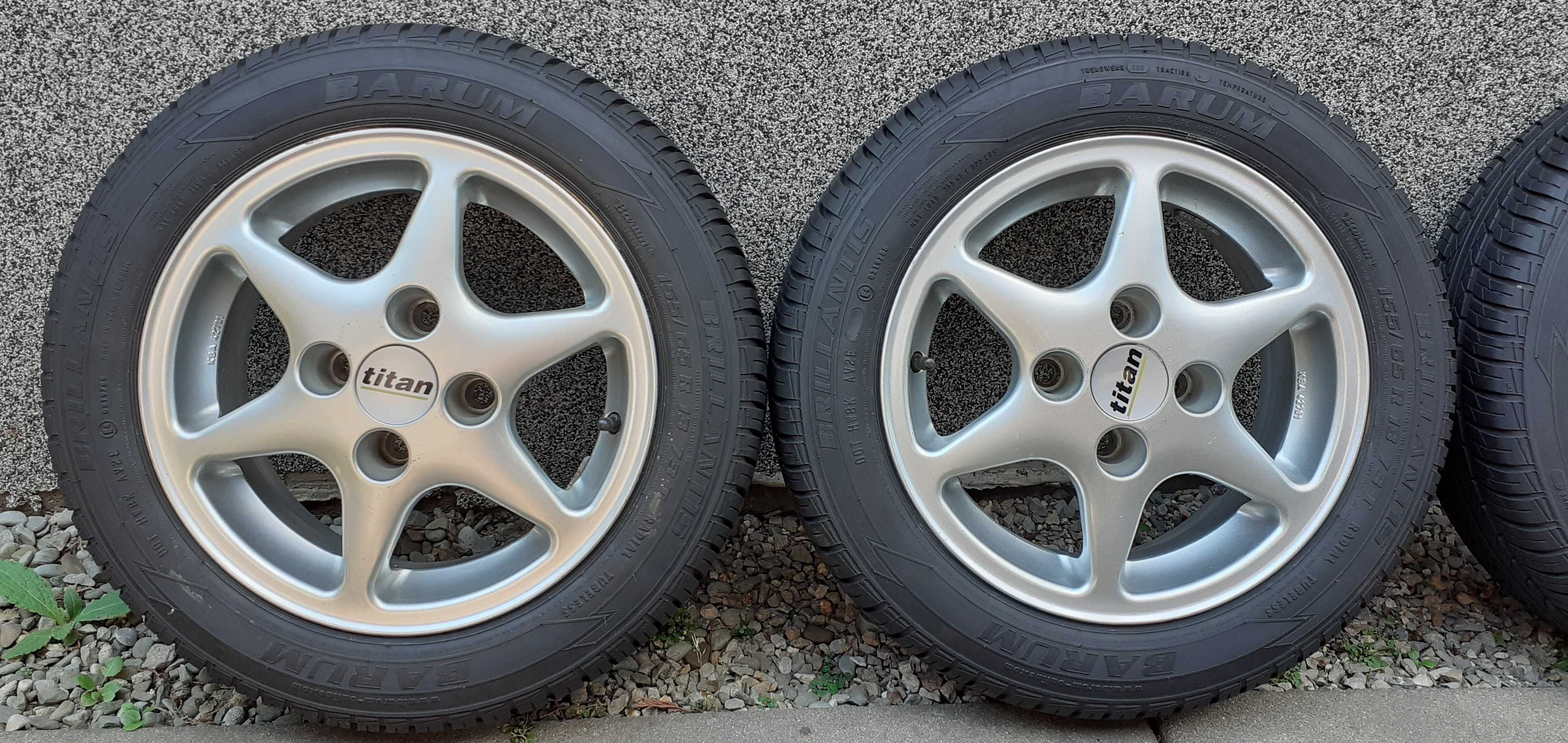 Koła Alufelgi Fiat Panda Cinquecento R13 4x98 Opony Barum 7mm