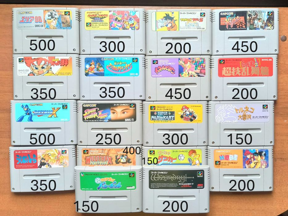 Картриджи Super Famicom (японія, japan, snes)