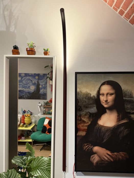 Ikea Varmblixt bordowa lampka podłużna