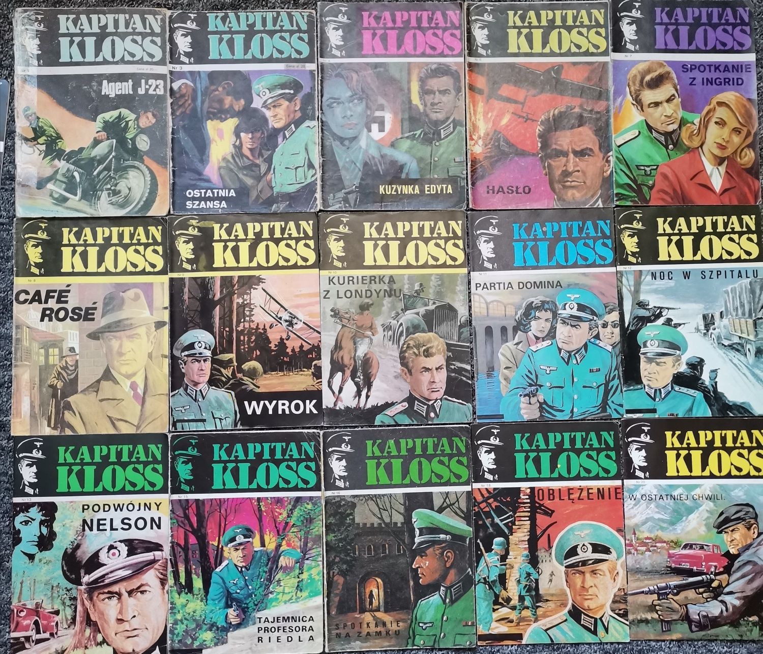 Kapitan Kloss - zestaw kultowych komiksów z PRL z kolekcji 15szt