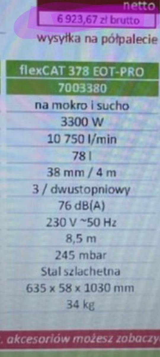 Odkurzacz przemysłowy