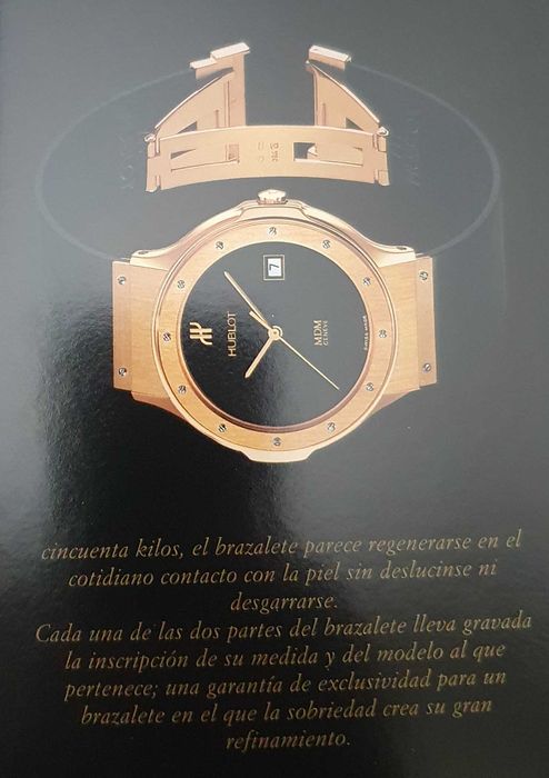 HUBLOT - MDM Geneve - Catálogo / Livro Oficial de Relógios - vintage