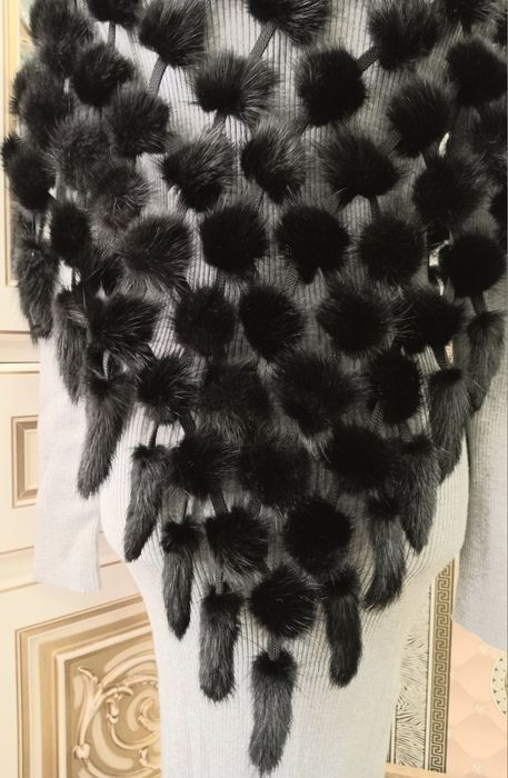 Норковая накидка на плечи. Мех из натуральной норки.