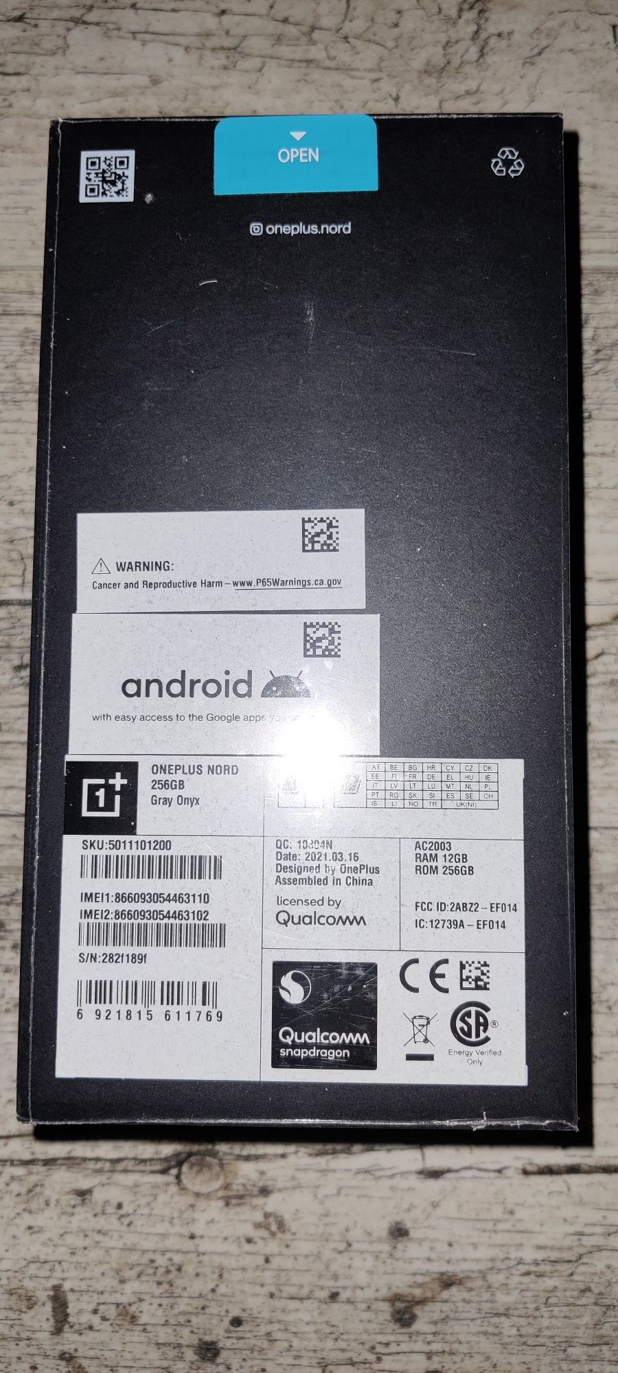 One plus nord 5g 12/256 gray onyx