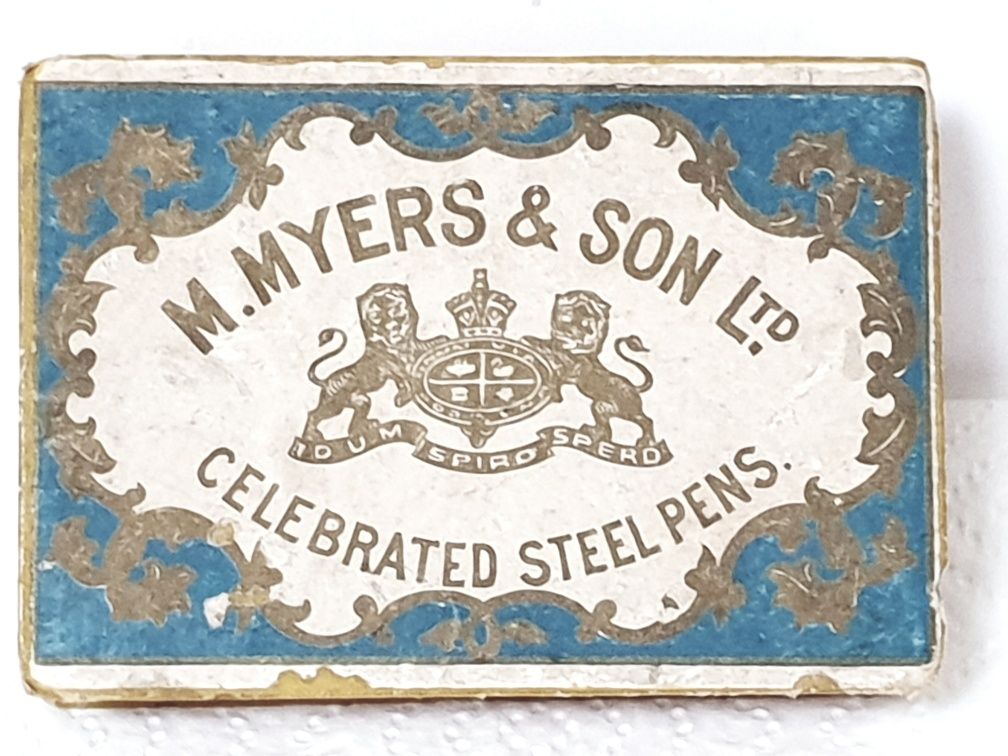 Conjunto de 2 antigas caixas de pontas para aparos Meyers & Son