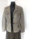 Vintage skórzana marynarka damska Laura di Sarpi / khaki / rozm. 38/40