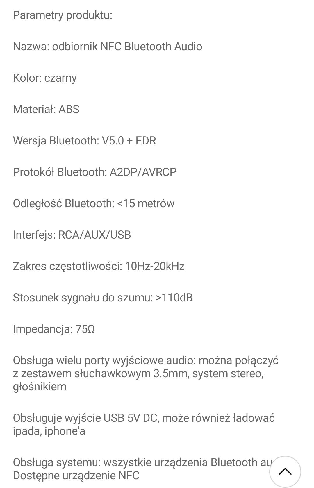 Odbiornik Hi- Fi USB NFC bluetooth