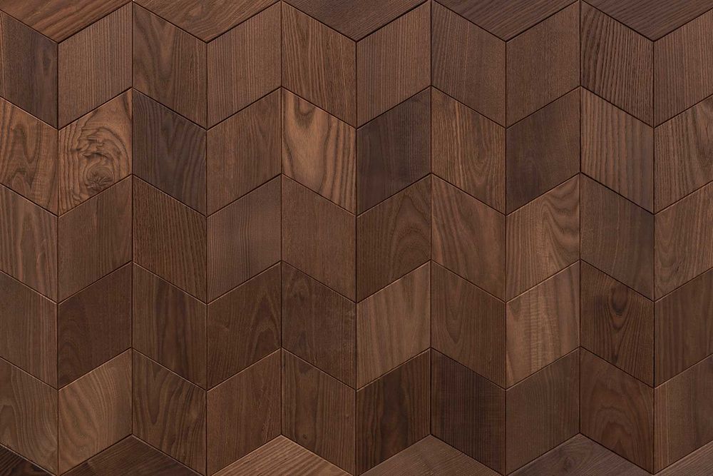 Dekor ścienny z drewna naturalnego jesion Thermory "Decor Rhomb"
