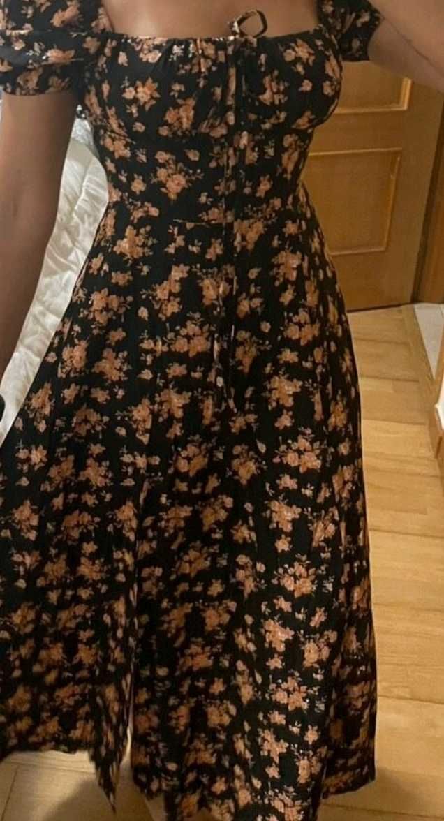 Vestido floral comprido