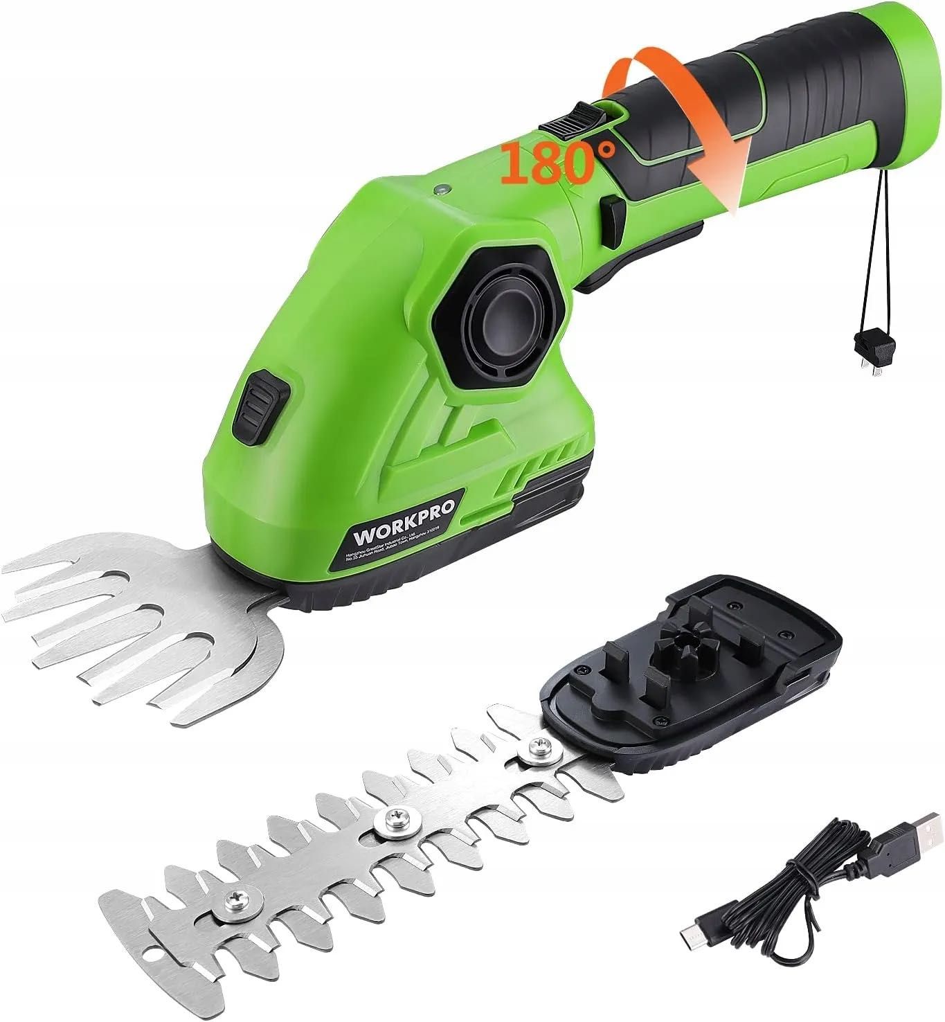 Sekator elektryczny Workpro 7,2V nożyce ogrodowe 2 ostrza