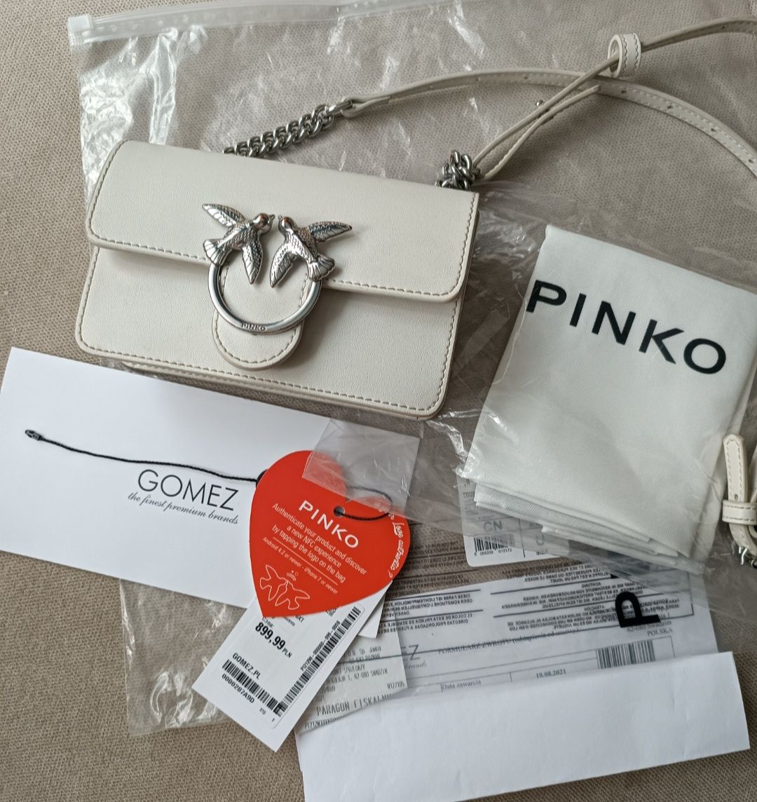 Torebka Pinko Love Baby Icon Simply biała