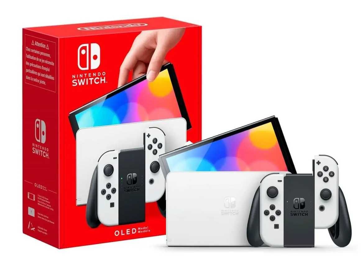 Nintendo Switch OLED + 3 gry Mario (Wonder, Jamboree, Kart 8)