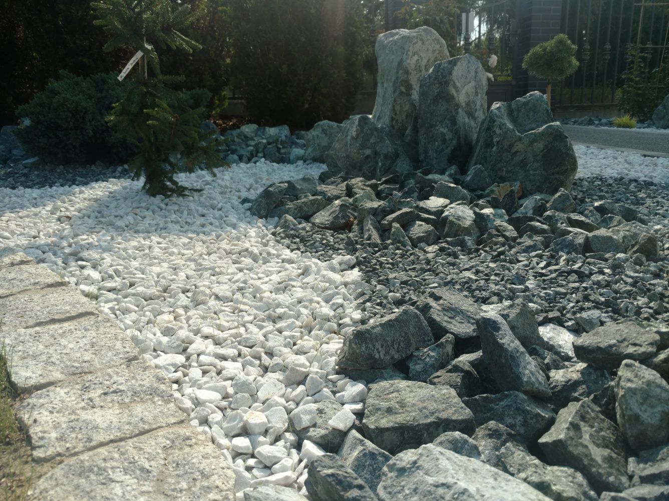Kamień zielony serpentynit do gabionu gabionowy łupek granitowy grys