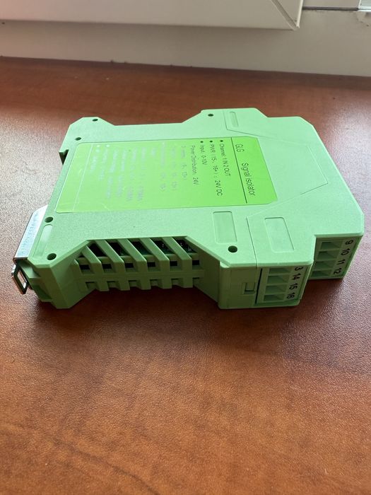 GLG izolator, rozdzielacz sygnału 0-10 V, 2x 4-20 mA, 24 V DC, DIN