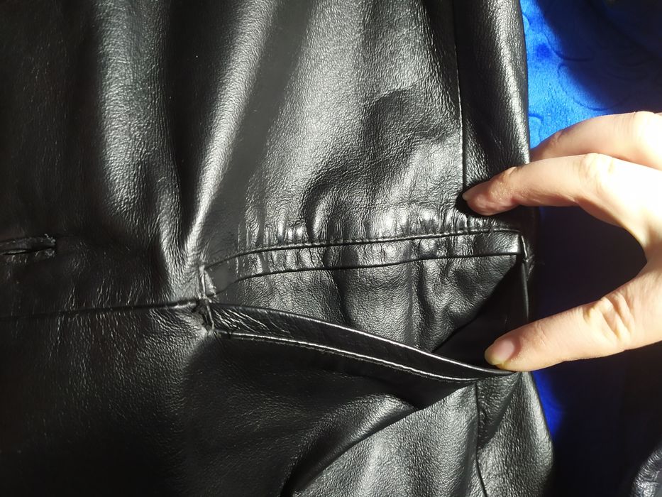 Мужской кожаный пиджак