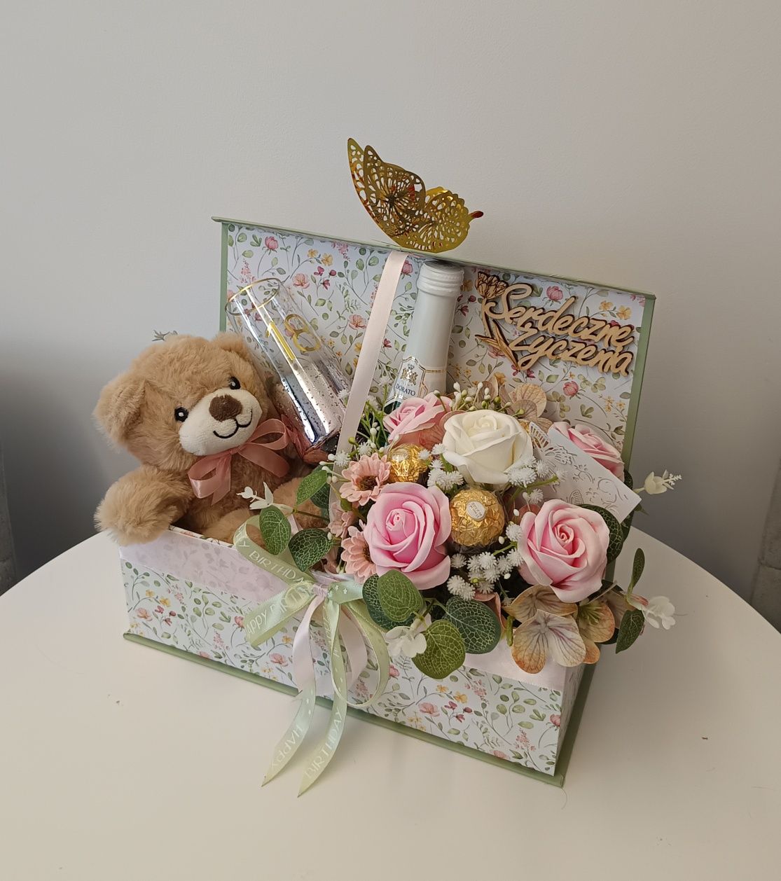 Flower box kwiaty mydlane