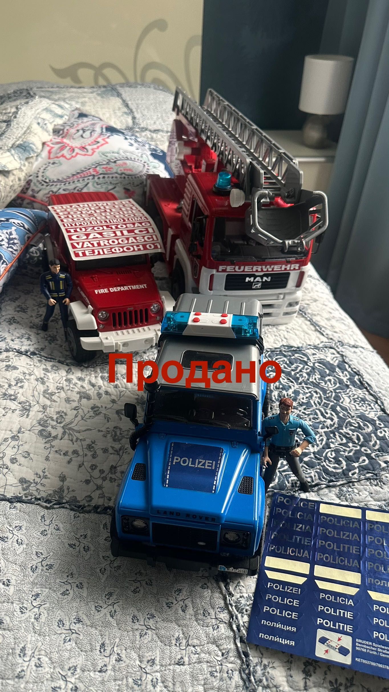 Bruder пожежна машина, вантажівка, бус Sprinter