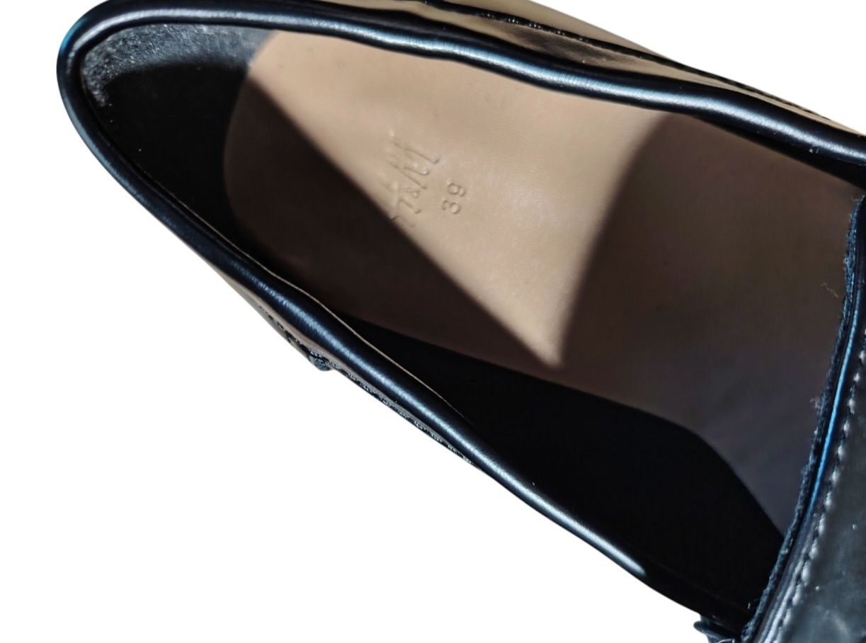 H&M nowe loafersy mokasyny  39
