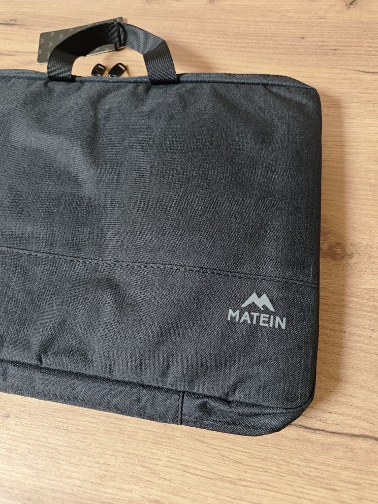 Nowa torba, pokrowiec, etui na laptopa, siatka, pojemna, grafit, Matei