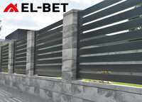 Bloczki ogrodzeniowe zalewowe gładkie modułowe ogrodzenia beton EL-BET