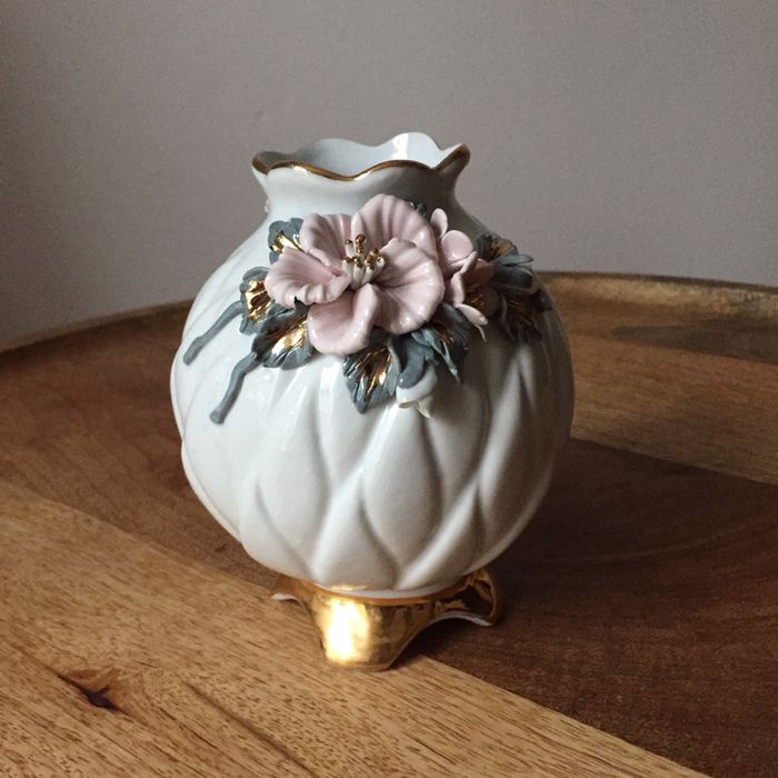 Wazonik Roceram Romania porcelana vintage retro prl kwiaty