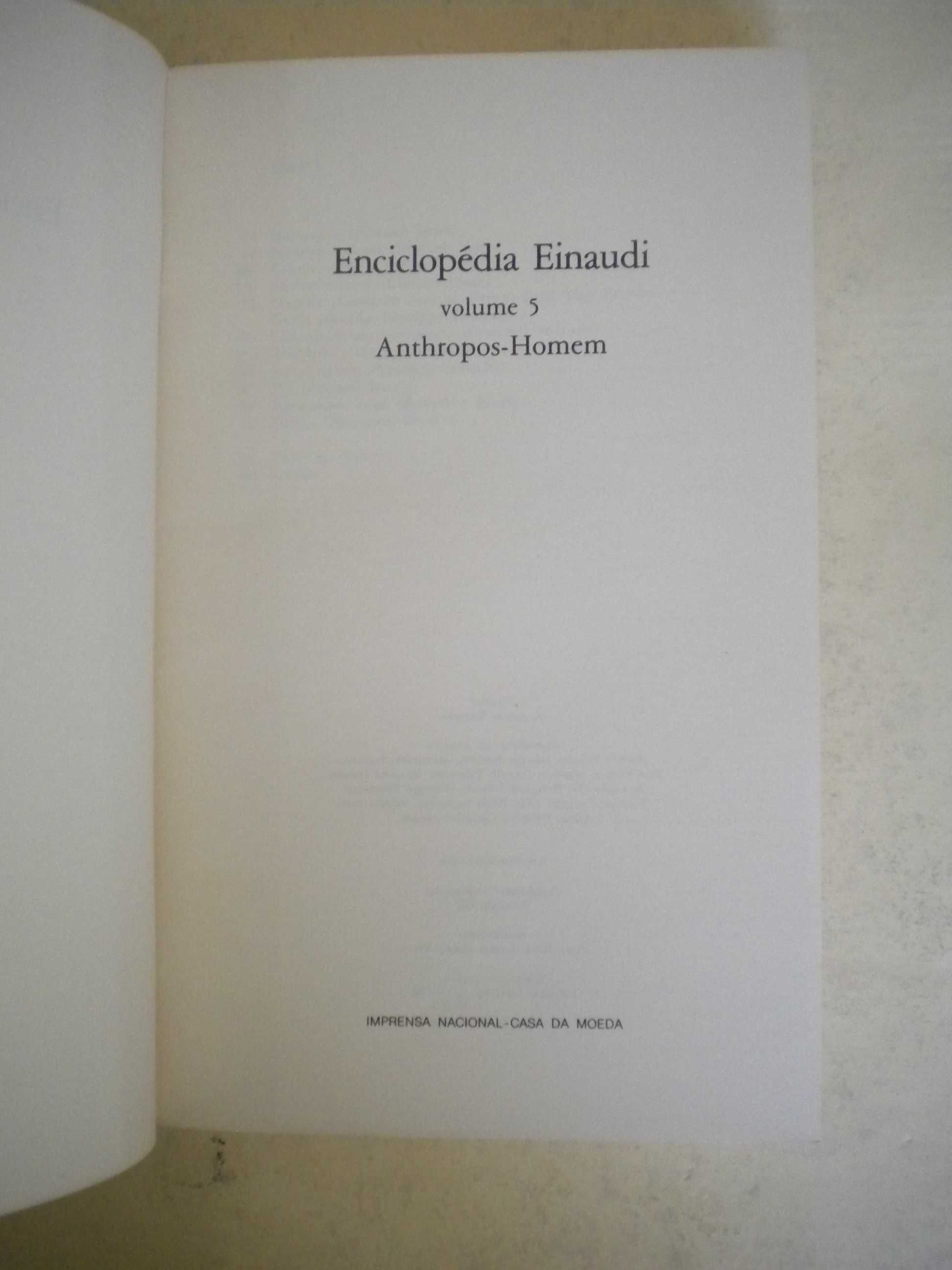 Enciclopédia Einaudi
Anthropos-Homem