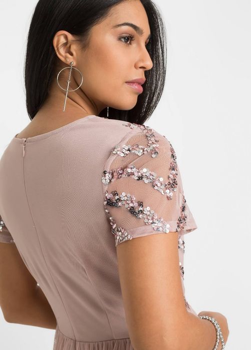 Wyprzedaż 2 sukienka 42 44 cekiny maxi wesele  druhna mama młodej młod