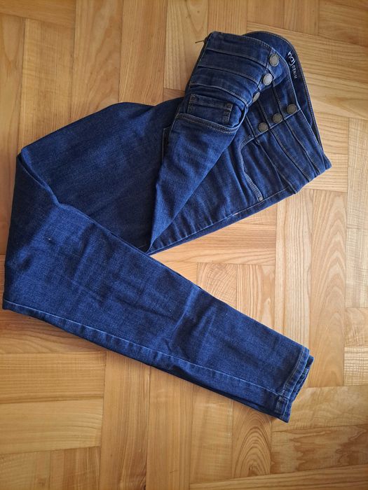 Spodnie jeansy damskie orsay m 38 rurki wysoki stan jegginsy