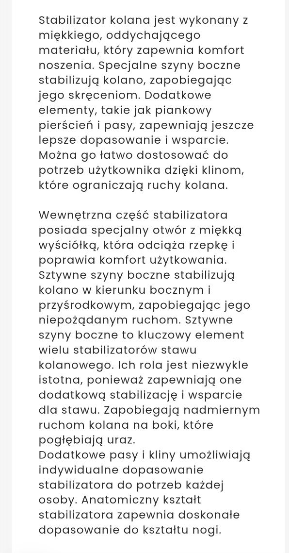 Orteza Kolana z Szynami Xxxl xxl  Timago