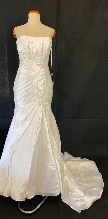 Nowa suknia ślubna Ellis Bridals z metką 40 L biała syrena rybka tren