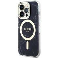 Etui Guess Guhmp14Lpcumak Na Iphone 14 Pro - Czarne Marble Magsafe