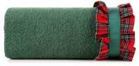 Ręcznik 50x90 Santa zielony świąteczny frotte New