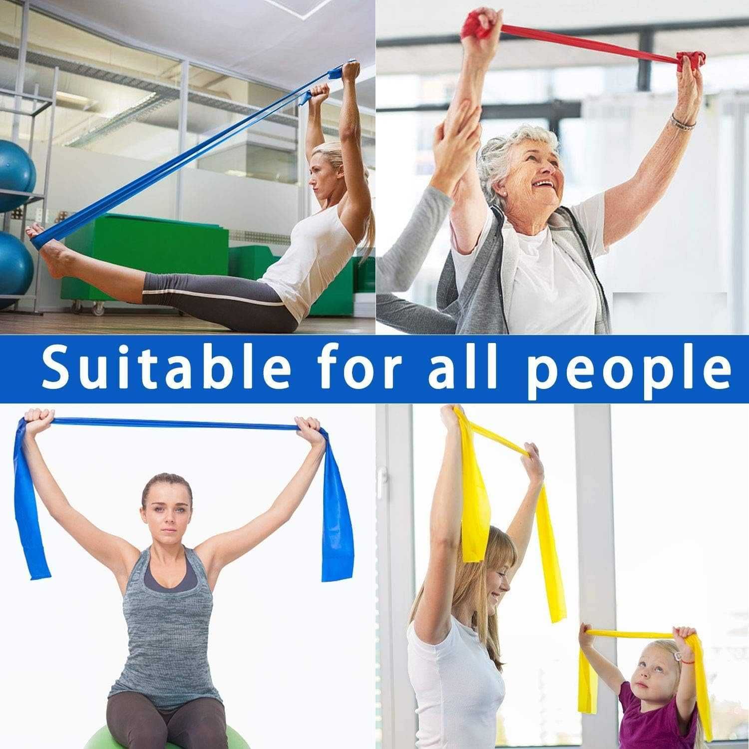 3 bandas de resistência 1,50m (exercício, fisioterapia, ginástica)