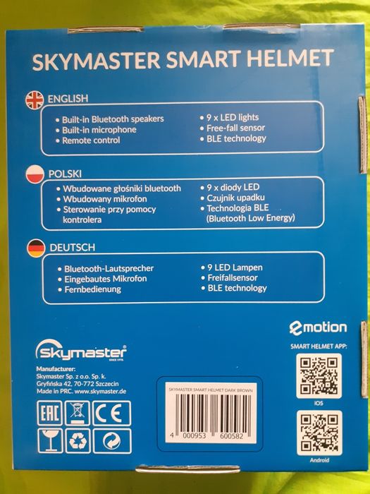 Kask rowerowy multimedialny Skymaster, multicolor, nowy!