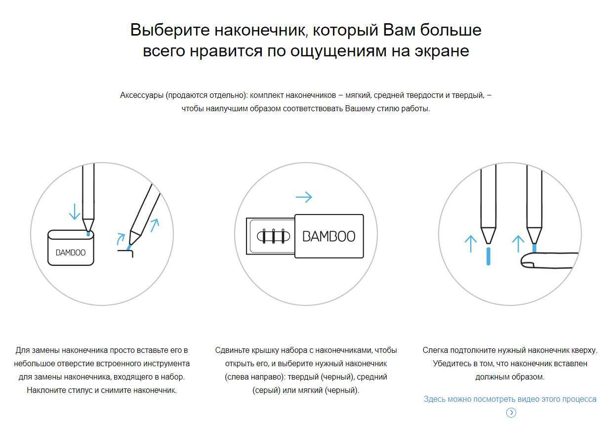 Активний стилус Wacom Bamboo Stylus (CS321AK) з наконечниками. Новий.