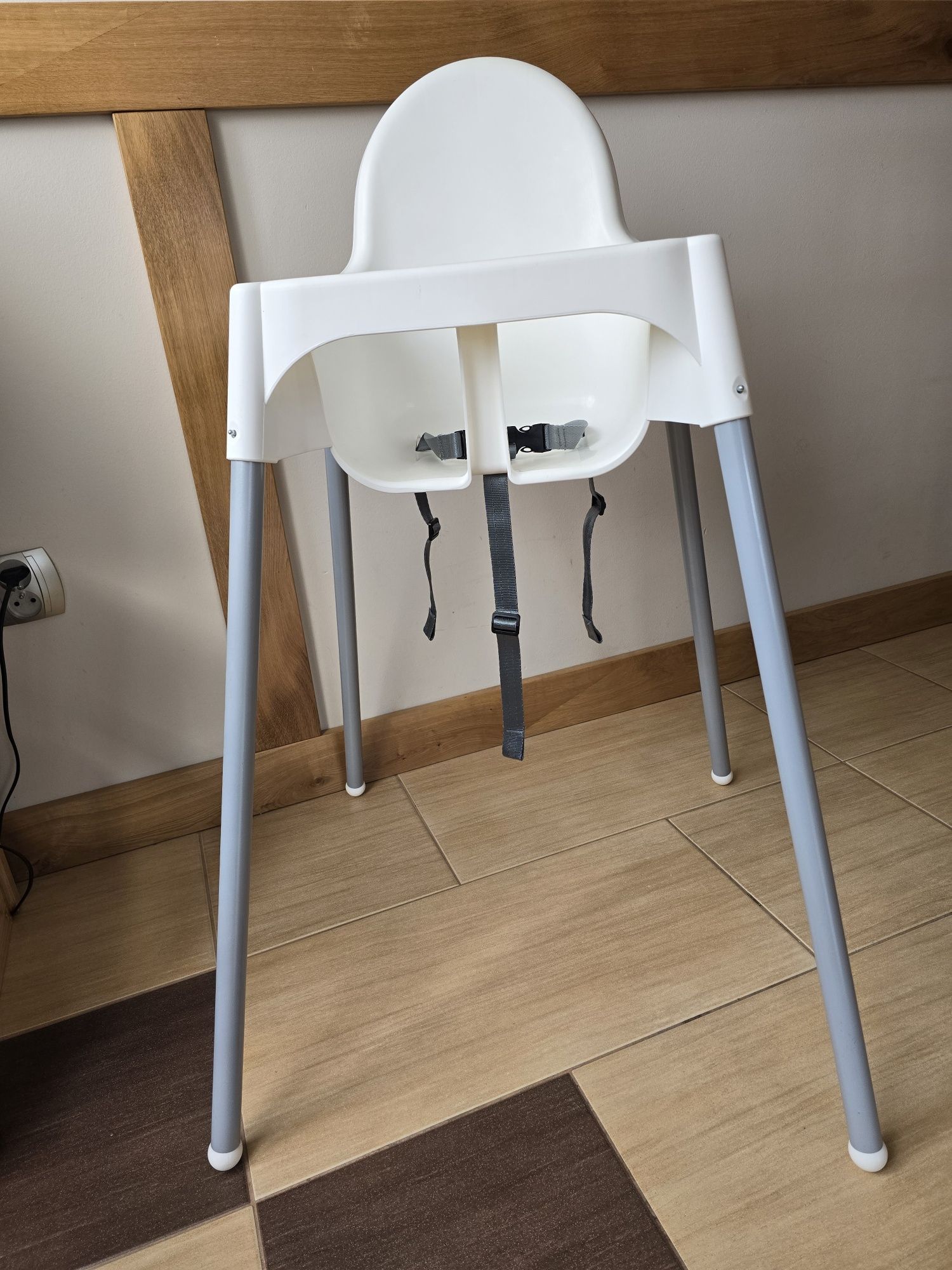 Krzesełko do karmienia jedzenia Ikea Antilop białe
