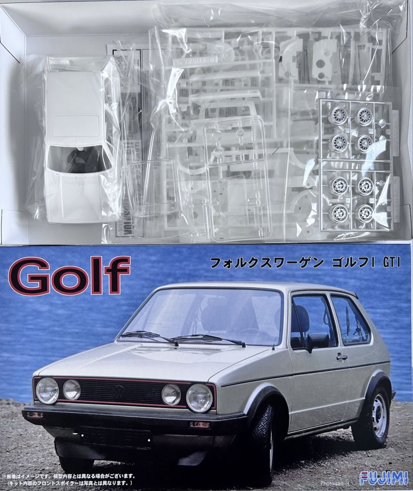 Samochód Volkswagen Golf GTI model do sklejanis Fujimi 126814