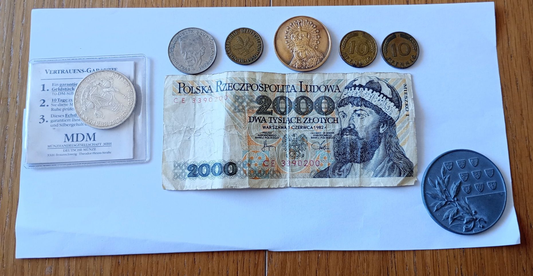 zestaw Numizmatyczny po kolekcjonerze Zestaw Srebro Banknoty Monety