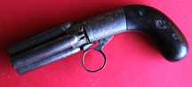 Revólver Pimenteiro (Pepperbox) 4 canos rotativos Liége raro