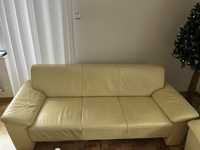 Komplet mebli skóra sofa fotel