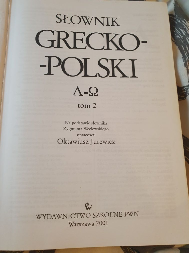 Słowniki grecko - polskie Dwa Tomy