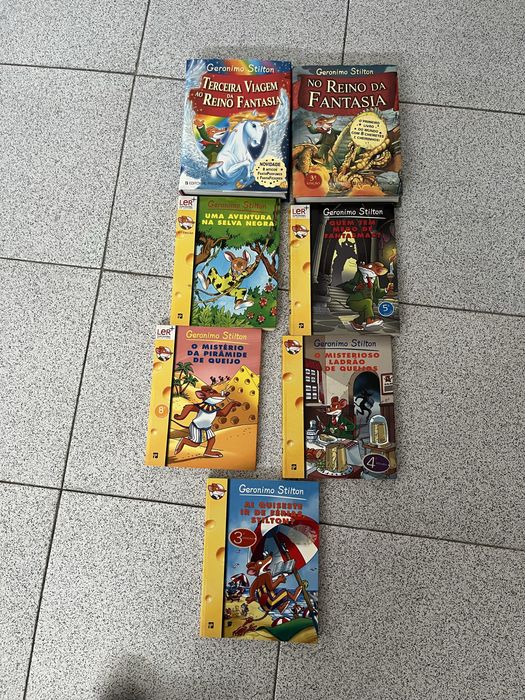 7 livros da coleção Geronimo Stilton