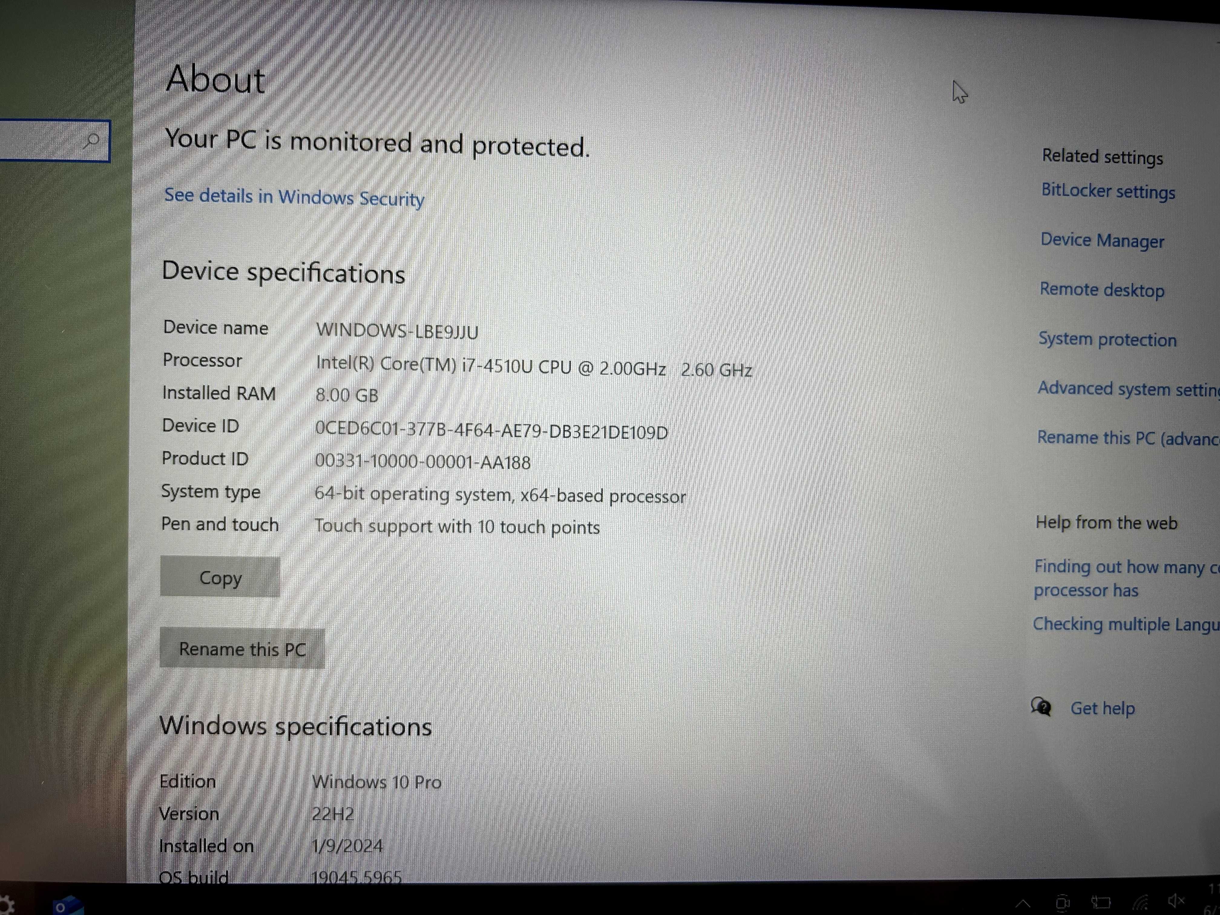 ноутбук Dell XPS 9380 i7/8GB, діагональ 13.3,  екран сенсорний