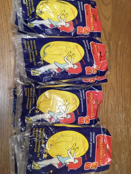 Rękawice gumowe rozm 7,5 i 8,5