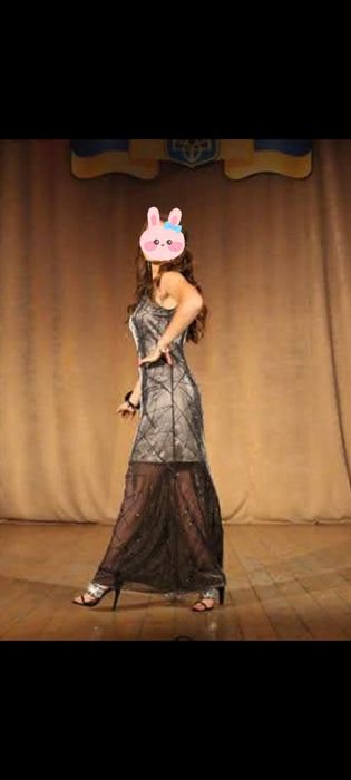 Вечірнє плаття блискуче бісер люрексна нитка