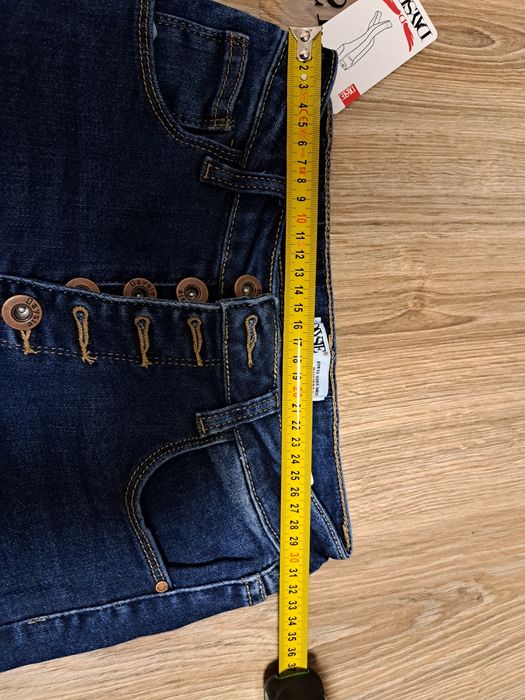 Spodnie jeansy guziki sm