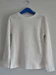 Blusa branca com pérolas Zara 9A 134cm menina