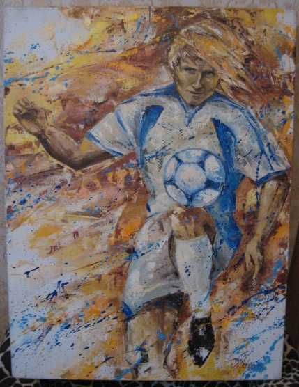 Картина футболиста Андрей Гусин, 60х80,  масло, холст. худ. Коваль