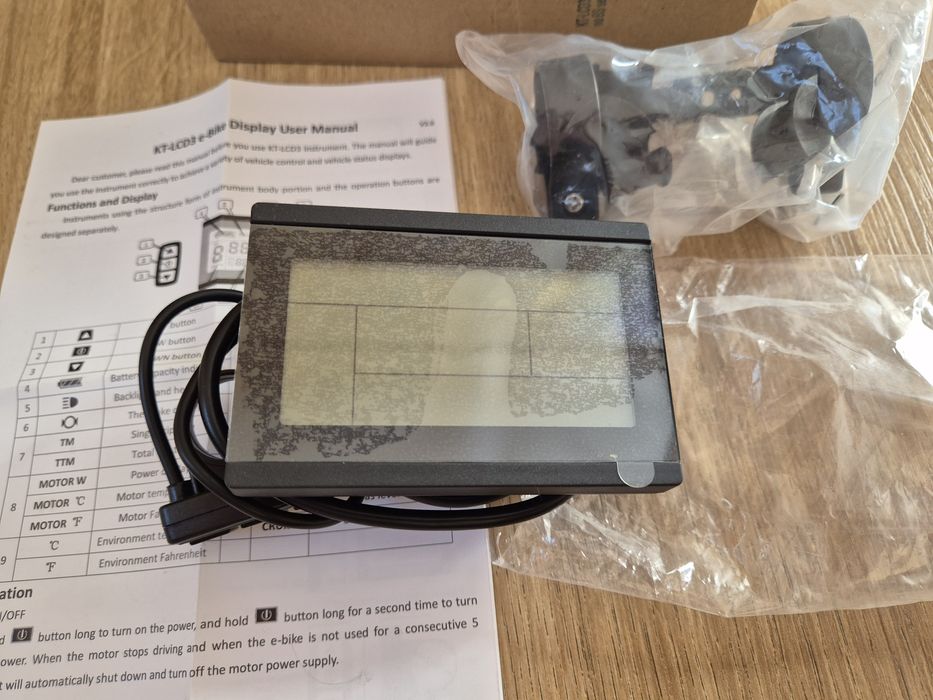 Wyświetlacz KT-LCD3 do roweru elektrycznego
