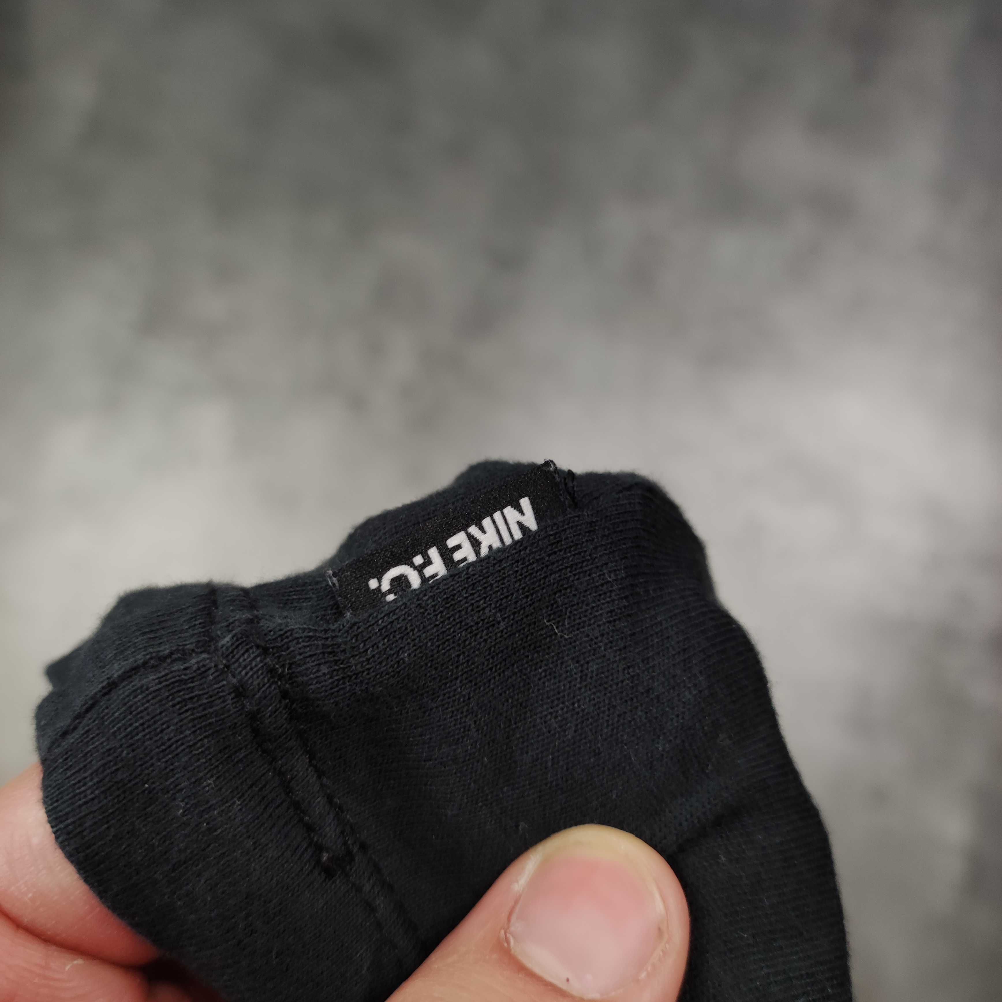 MĘSKA Koszulka Sportowa Bawełna Czarna Duże Logo Nike FC Football